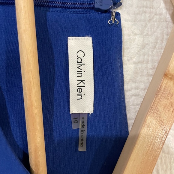 Blue Calvin Klein dress - size 10 - Picture 3 of 4